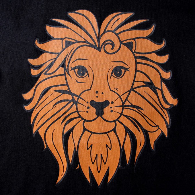Kinder t-shirt ‘Oeh Lion’ – Black from zebrasaurus