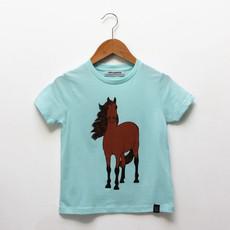 Kinder t-shirt ‘Horse-d’oeuvre’ | Aqua van zebrasaurus
