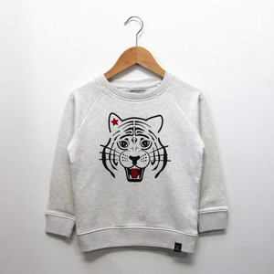 Kinder sweater ‘White as snow tiger’ – Beige melange from zebrasaurus