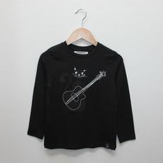 Kinder longsleeve t-shirt ‘Django is worth the cat’ – Black van zebrasaurus