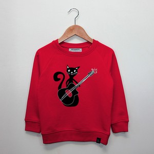 Kinder sweater ‘Django is worth the cat’ – Rood from zebrasaurus