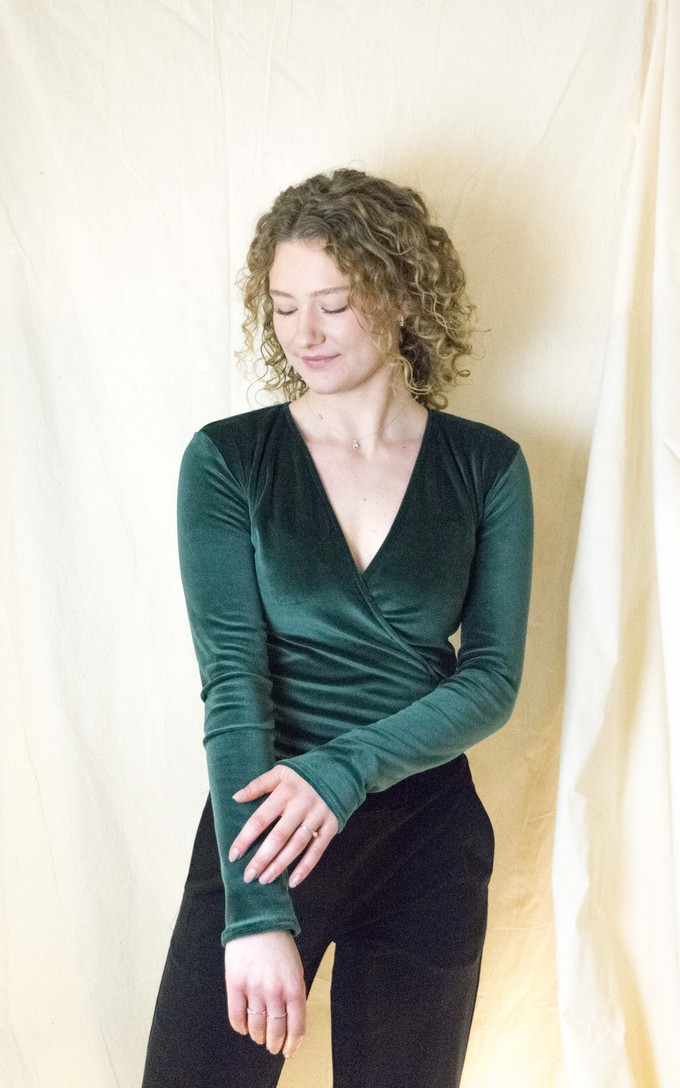 WRAP TOP Velvet from ZWAAN
