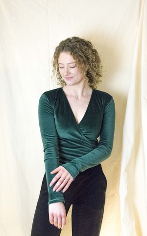 WRAP TOP Velvet from ZWAAN