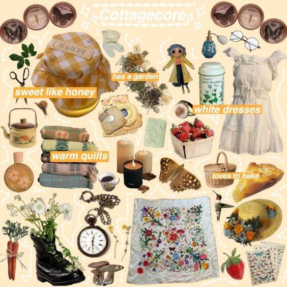 Voorbeeld van Cottagecore Moodboard