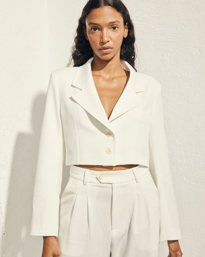 cropped blazer wit van Alohas