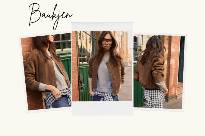Bruin Suede bomber jasje van Baukjen