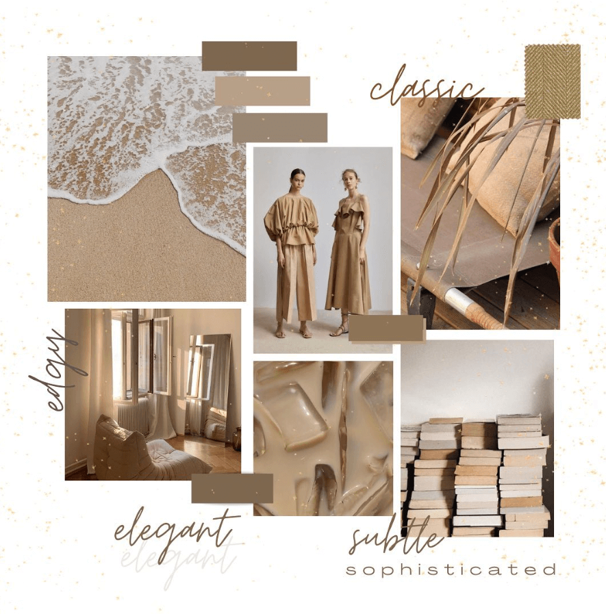 Voorbeeld Beige Mode Moodboard