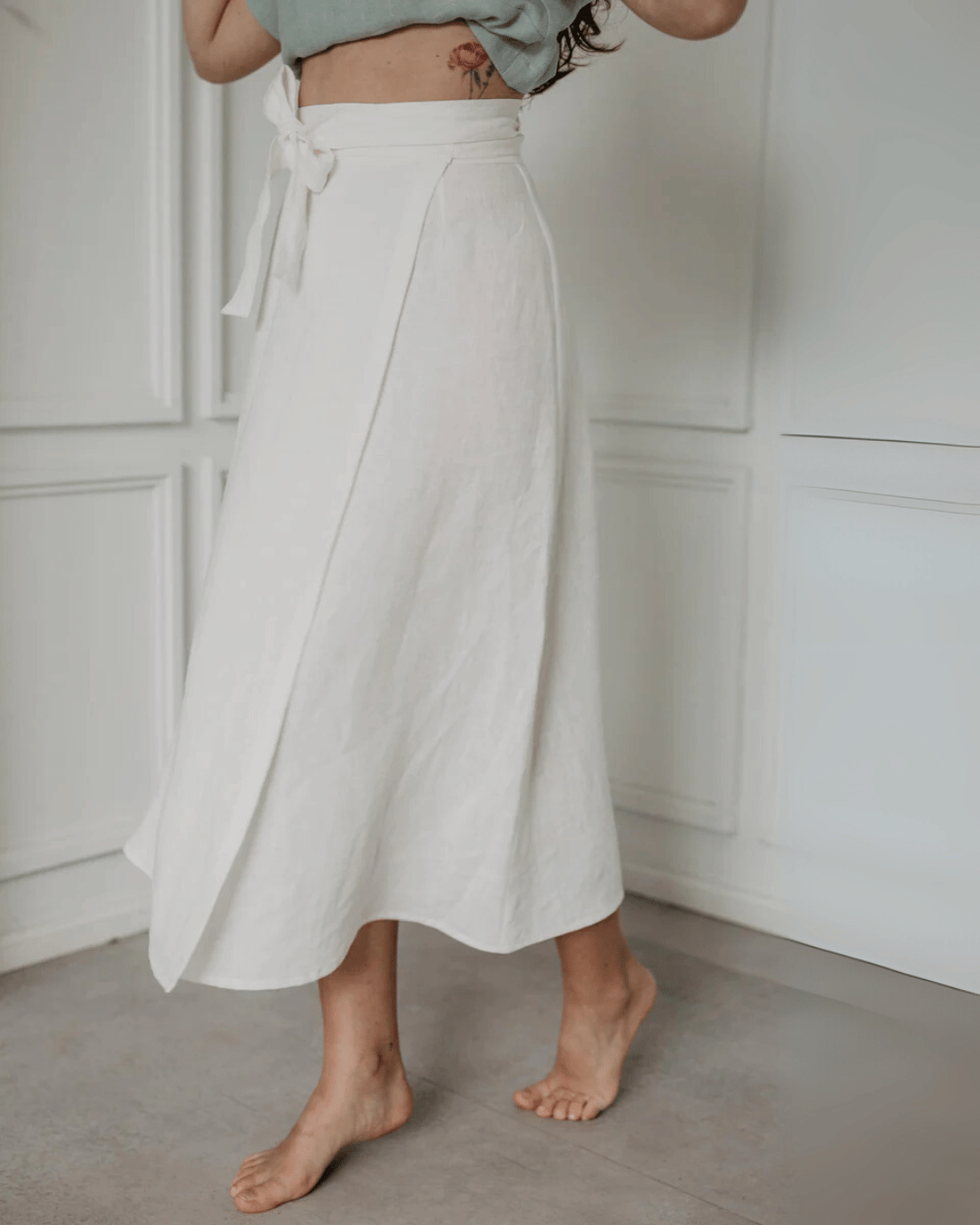 Lange witte rok van AmourLinen