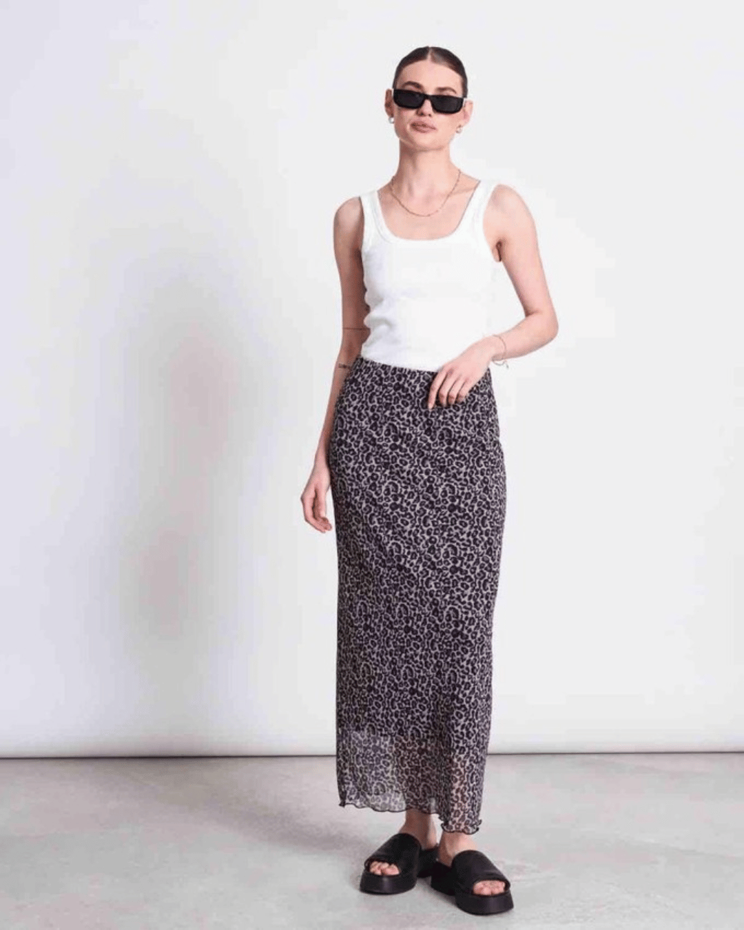 Slim Fit Enkellange Rok van Jan N June
