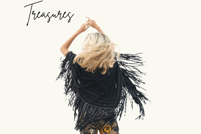 suede poncho met franje van duurzaam merk